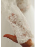 A Line Lace Tulle Full Length Wedding Dress